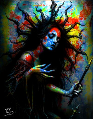 Digitale Kunst getiteld "Ghosts 0005" door Burkhard Baier, Origineel Kunstwerk, 2D Digital Work