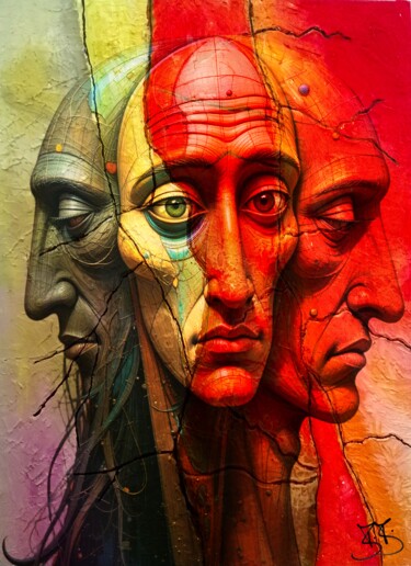 数字艺术 标题为“Multi Head 2006” 由Burkhard Baier, 原创艺术品, 2D数字工作