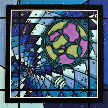 Drawing titled "(177) - union cosmi…" by Vincent Gibert, Original Artwork, Marker