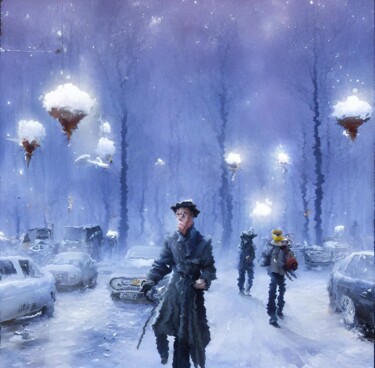 数字艺术 标题为“Shadows of Winter L…” 由Sofia Markina, 原创艺术品, 数字油画