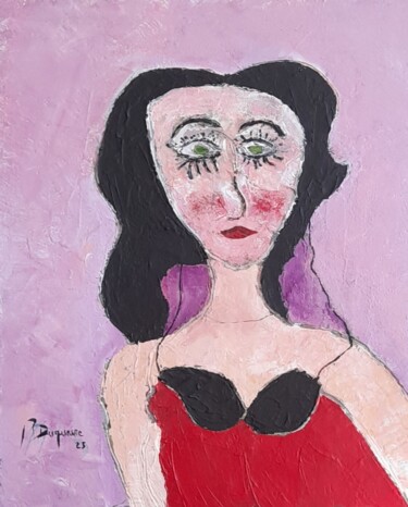Peinture intitulée "La petite fille aux…" par Jean-Pierre Duquaire, Œuvre d'art originale, Acrylique Monté sur Châssis en bo…