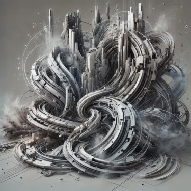 Equilibrium in Rupture Digital Arts titled "Equilibrium in Rupt…" by Alberto Capitani, Original Artwork, AI generated image