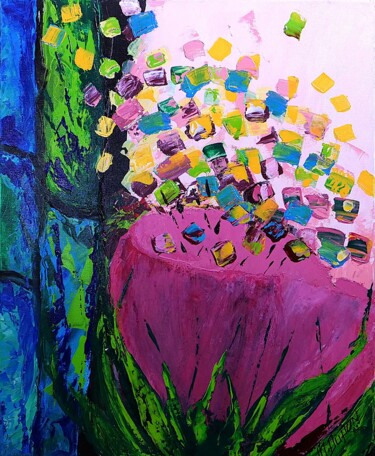 Peinture intitulée "Explosion" par Marie Dupon, Œuvre d'art originale, Acrylique