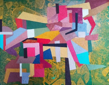 Peinture intitulée "Frammenti di colore" par Stefano Tomasi, Œuvre d'art originale, Acrylique Monté sur Châssis en bois