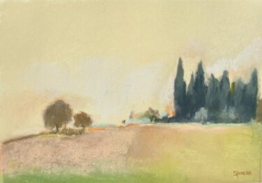 Douceur Provençale Dessin intitulée "Douceur Provençale" par Johanne Spinella, Œuvre d'art originale, Pastel