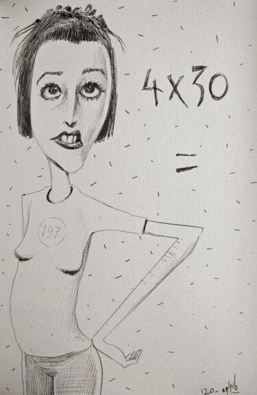 Sketchy figures - 39 / You think I can't 제목이 "Sketchy figures - 3…"인 그림 Milto Sideris로, 원작, 볼펜