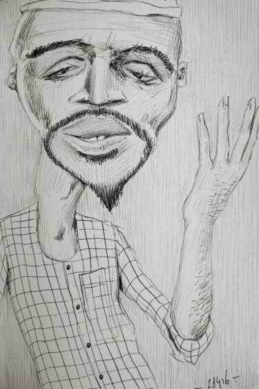 Disegno intitolato "Sketchy figures - 4…" da Milto Sideris, Opera d'arte originale, Biro