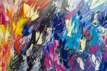 Schilderij getiteld "Fracture" door Julien Bhr, Origineel Kunstwerk, Olie