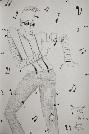 Desenho intitulada "Sketchy figures - 8…" por Milto Sideris, Obras de arte originais, Canetac de aerossol