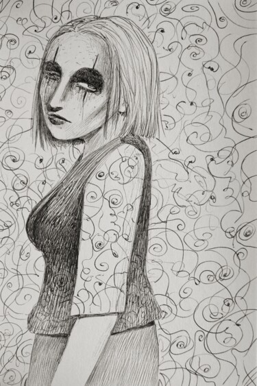 제목이 "Sketchy figures - 9…"인 그림 Milto Sideris로, 원작, 볼펜