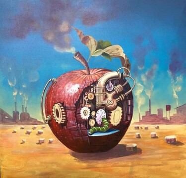 绘画 标题为“The Last Apple” 由Nomo N, 原创艺术品, 丙烯