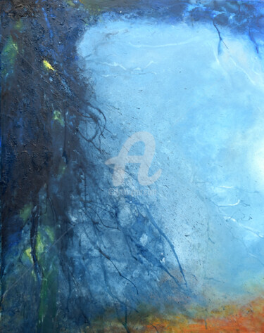 Peinture intitulée "Ciel de printemps" par Nelly Carnet, Œuvre d'art originale, Acrylique Monté sur Châssis en bois