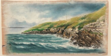제목이 "Cap de Carteret"인 미술작품 Lydie Le Gléhuir로, 원작, 기름 목재 패널에 장착됨