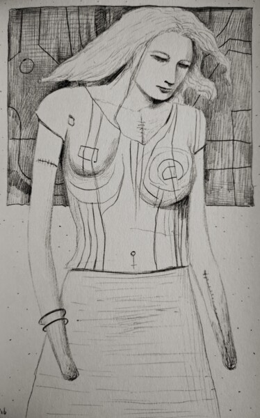 Sketchy figures - 120 / Failed attempt Tekening getiteld "Sketchy figures - 1…" door Milto Sideris, Origineel Kunstwerk, Balpen