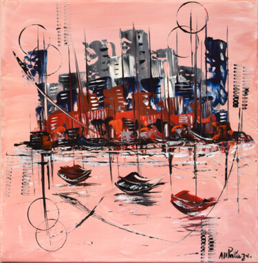"Cité Marine II" başlıklı Tablo Anne Marie Palaze tarafından, Orijinal sanat, Akrilik
