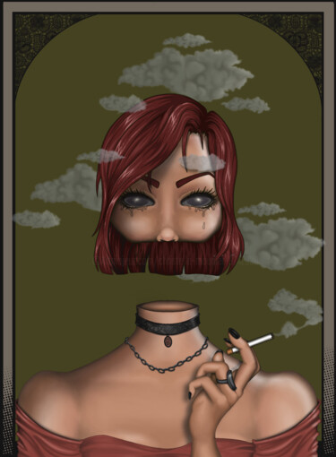数字艺术 标题为“Smoke...” 由Sue Side, 原创艺术品, 数字油画