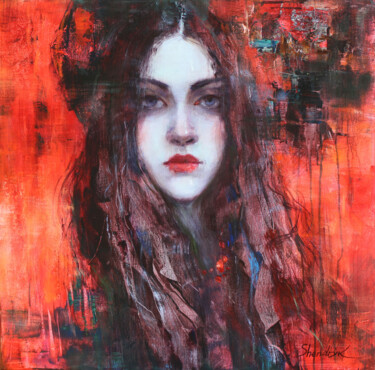 Peinture intitulée "Red" par Tetiana Shendryk, Œuvre d'art originale, Acrylique