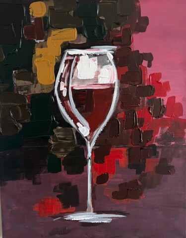 绘画 标题为“"Reflections of Red"” 由Jacek Wysocki, 原创艺术品, 丙烯
