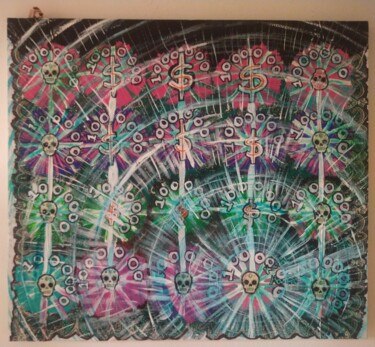 Relaciones En Paliacate Verde Peinture intitulée "Relaciones En Palia…" par K. María T.G., Œuvre d'art originale, Acrylique
