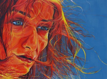 Peinture intitulée "Espoir (Hope)" par Ewa Hewelt, Œuvre d'art originale, Acrylique Monté sur artwork_cat.