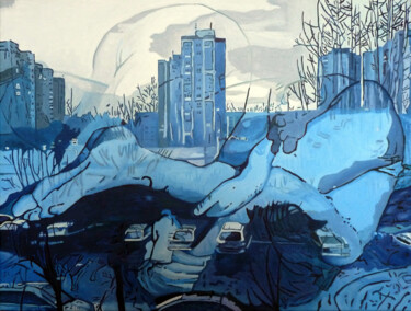 绘画 标题为“figurative_landscape” 由Piotr Smogór, 原创艺术品, 油