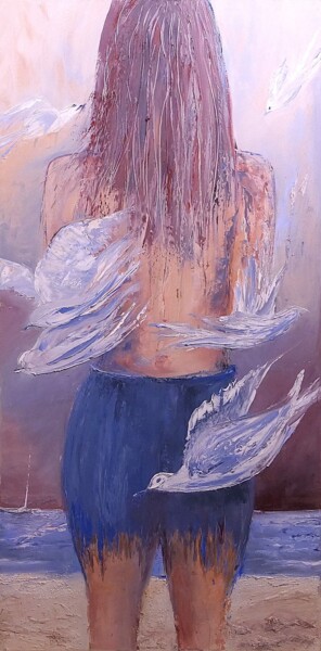 Peinture intitulée "Envie d'inconnu" par Marie Dupon, Œuvre d'art originale, Huile