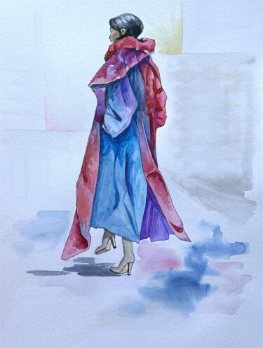 绘画 标题为“LeChic Fashion Illu…” 由Elena Lechic, 原创艺术品, 水彩