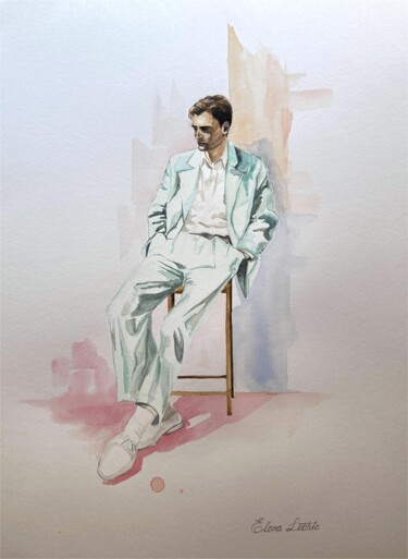 제목이 "LeChic Fashion Illu…"인 미술작품 Elena Lechic로, 원작, 수채화
