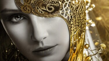Goldene Fesseln 数字艺术 标题为“Goldene Fesseln” 由Christine Stock (Limonezitrone), 原创艺术品, AI生成的图像