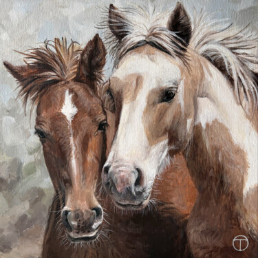 绘画 标题为“Horses 13” 由Olia Tomkova, 原创艺术品, 丙烯