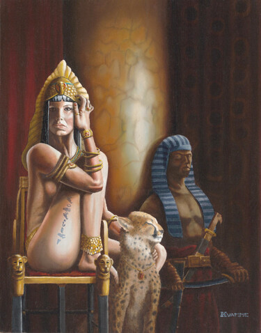 Princess of the Nile Pintura titulada "Princess of the Nile" por Ken Kvamme, Obra de arte original, Oleo Montado en Panel de madera