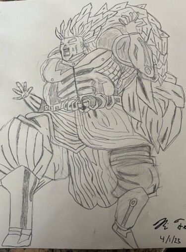 绘画 标题为“Broly (the legendar…” 由Nick Feurer, 原创艺术品, 丙烯 安装在其他刚性面板上