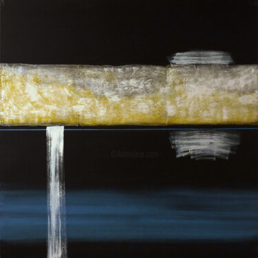 Peinture intitulée "Horizon bleu-2011" par Corine Sylvia Congiu, Œuvre d'art originale, Acrylique Monté sur Châssis en bois