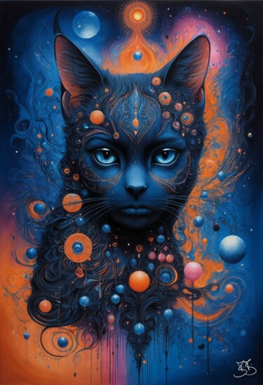 数字艺术 标题为“Human Cat 001” 由Burkhard Baier, 原创艺术品, 2D数字工作