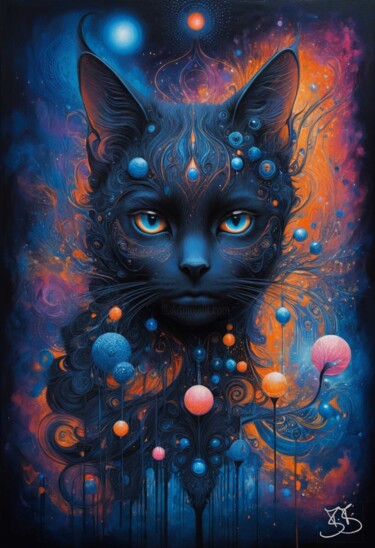 数字艺术 标题为“Human Cat 002” 由Burkhard Baier, 原创艺术品, 2D数字工作