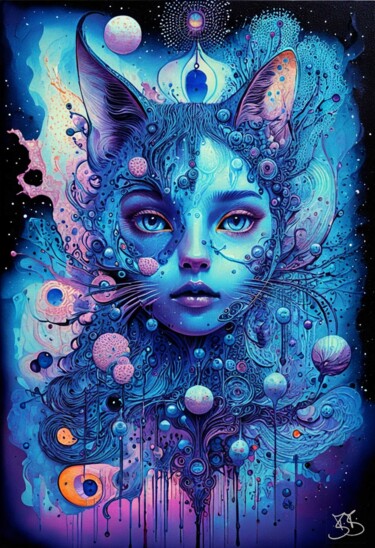 数字艺术 标题为“Human Cat 006” 由Burkhard Baier, 原创艺术品, 2D数字工作