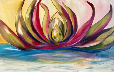 绘画 标题为“Unfolding Light” 由Iona Quinn, 原创艺术品, 油 安装在木质担架架上