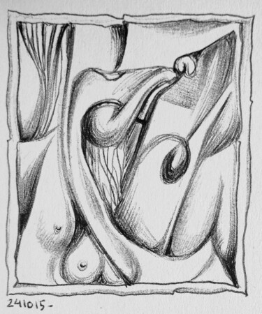 Sketchbook 2015 - Abstract femininity 图画 标题为“Sketchbook 2015 - A…” 由Milto Sideris, 原创艺术品, 圆珠笔
