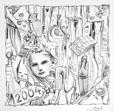 图画 标题为“Sketchbook 2015 - A…” 由Milto Sideris, 原创艺术品, 圆珠笔