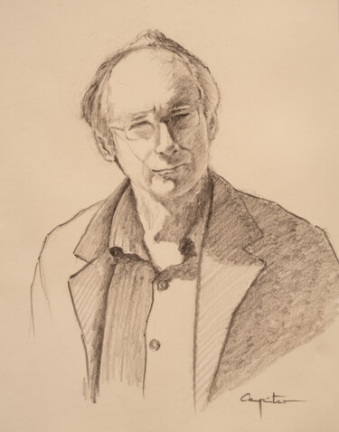 Tekening getiteld "Ian McEwan" door Eduardo Carpintero García, Origineel Kunstwerk, Grafiet