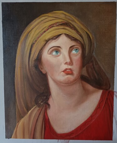 Peinture intitulée "tribute à Vigée Leb…" par Fred Haute, Œuvre d'art originale, Huile Monté sur Châssis en bois