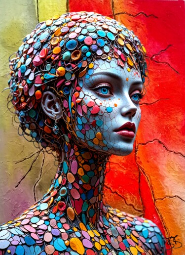 数字艺术 标题为“Pattern Beauty 3507” 由Burkhard Baier, 原创艺术品, 2D数字工作