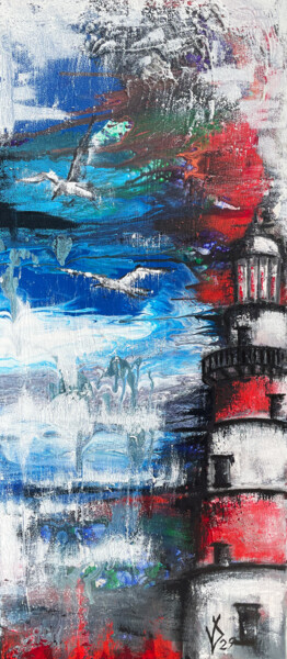 Lighthous Schilderij getiteld "Lighthous" door Viktoria Dragon, Origineel Kunstwerk, Acryl