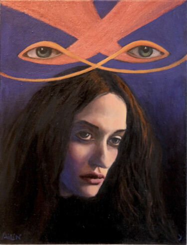 Schilderij getiteld "La Eremita" door Ailin, Origineel Kunstwerk, Olie Gemonteerd op artwork_cat.