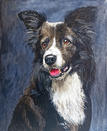 Peinture intitulée "My Dog 1" par Leo Budhi, Œuvre d'art originale, Acrylique