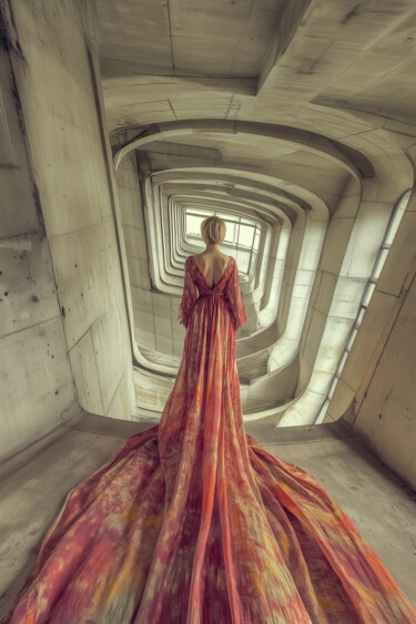 Digital Arts titled "City Angel VIII" by Nikaleona, Original Artwork, AI generated image