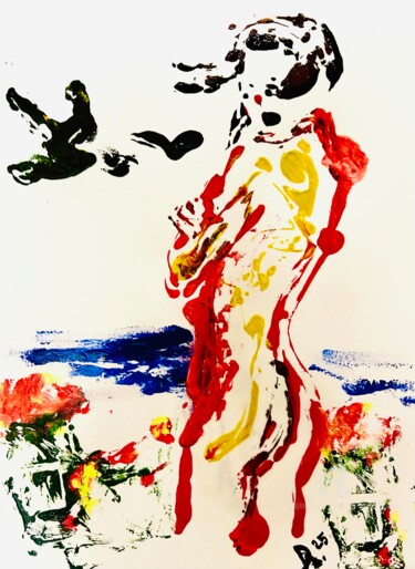 Pittura intitolato "Sous le vent à la m…" da Julien Danaux (Artdanaux), Opera d'arte originale, Olio