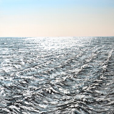 Картина под названием "Ocean. Light 18" - Iryna Kastsova, Подлинное произведение искусства, Акрил Установлен на Деревянная р…