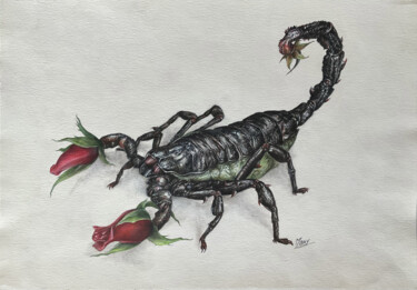 绘画 标题为“Scorpion” 由Mary Waltz, 原创艺术品, 丙烯
