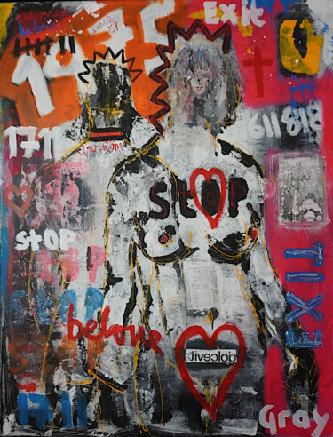 Pintura intitulada "BELOVE" por Gray Fairweather, Obras de arte originais, Acrílico Montado em Armação em madeira